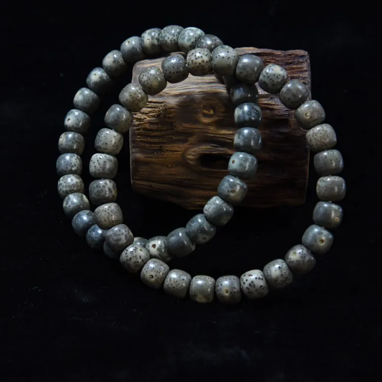 帝王绿星月菩提单圈手串（尺寸随机发其一，可联系客服挑选）青皮