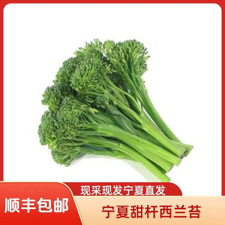 顺丰/EMS空运宁夏甜杆西兰苔新鲜西兰花苔芦笋食用西蓝花苔西蓝苔