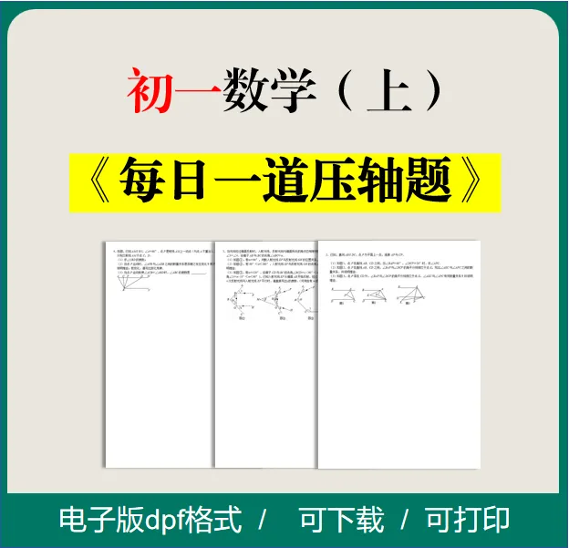 【电子版】初一7年级（上）数学每日一道压轴题含答案共60道左右