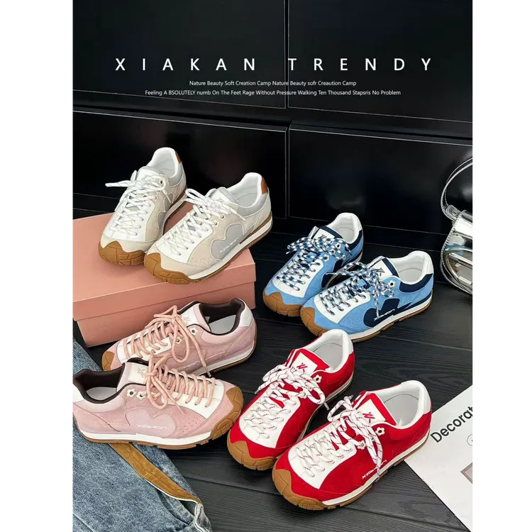 自留版 ～ 7CM增高复古德训鞋女2025年新款透气百搭休闲运动鞋板鞋