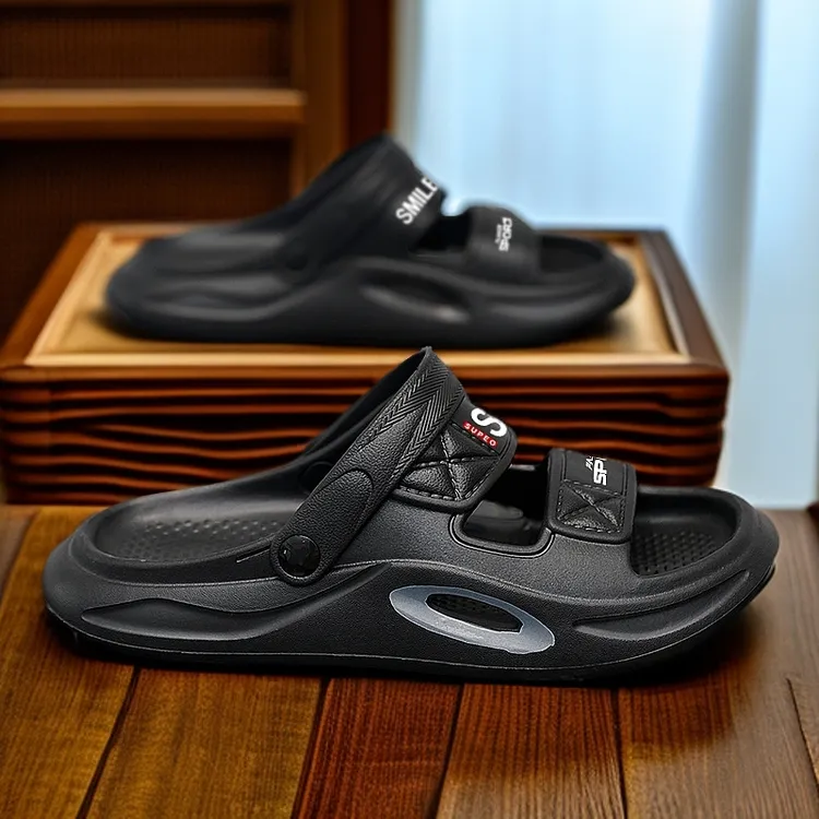 一字拖鞋2025夏季新款厚底居家外穿男士运动百搭开车两用沙滩凉鞋