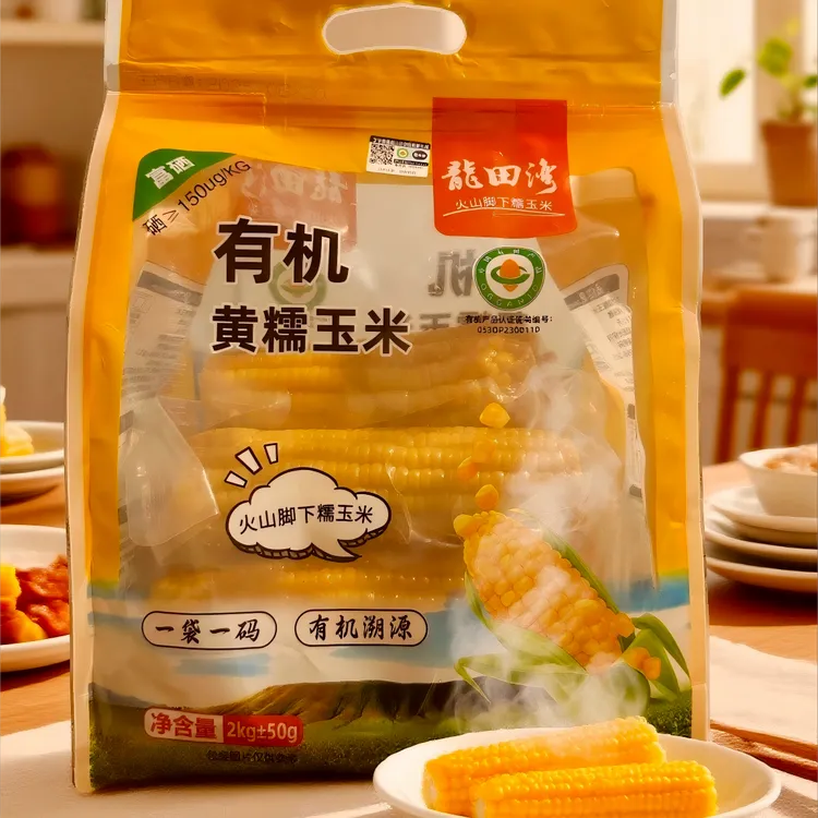 【双11福利】2kg龙田湾有机富硒黄糯玉米