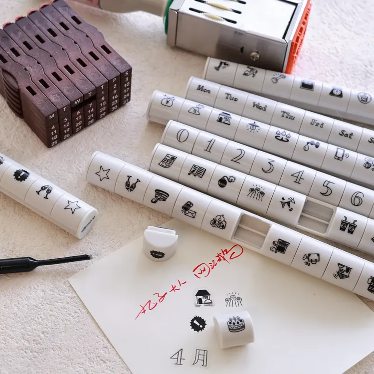 旗牌Nototo榫卯拼接万年历DIY日期手帐十联组合免墨水随意搭配