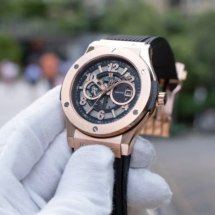 OBLVLO/欧宝罗男士机械手表大爆炸系列经典融合款西铁城钛金腕表商品图