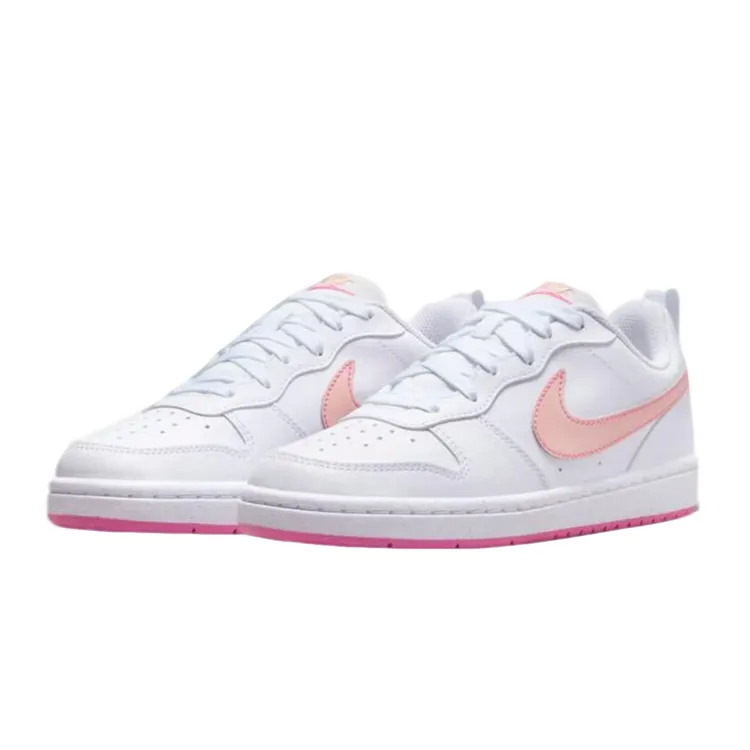 NIKE/耐克正品女鞋COURT (GS)白粉流光风百搭休闲板鞋-DV5456-111