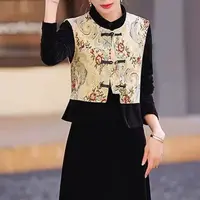 2025春季新款新中式国风马甲盘扣上衣坎肩女无袖马夹3189#长57