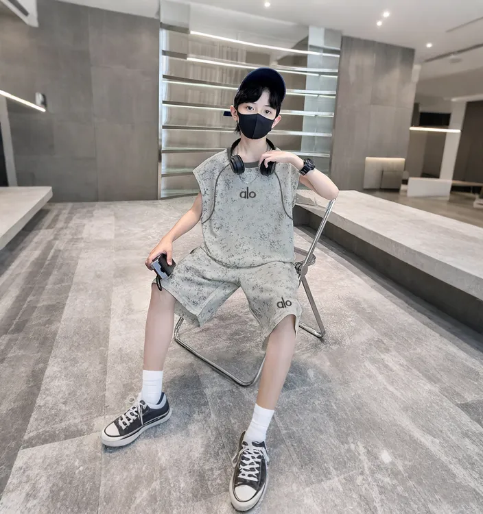 儿童背心套装运动休闲坎肩夏款无袖圆领夏季男童上衣宽松时尚
