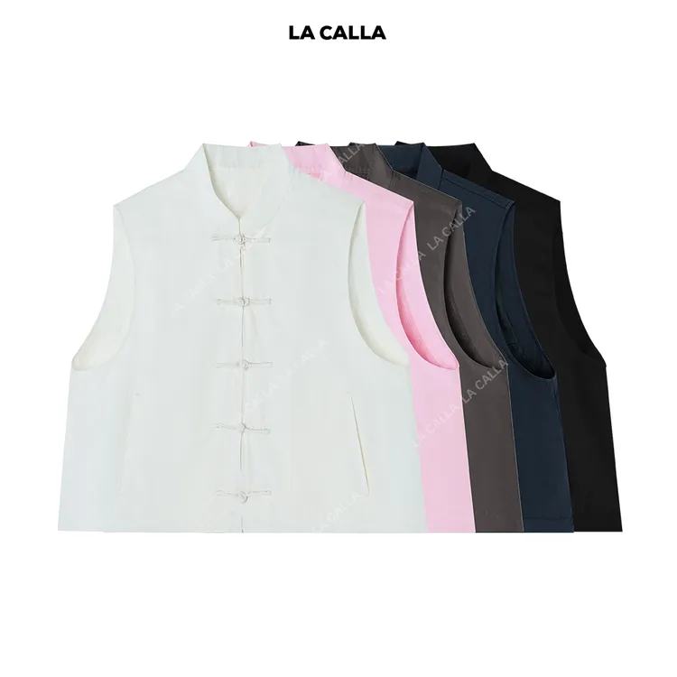 LA CALLA机能风手工盘扣马甲OY-PL8820商品图