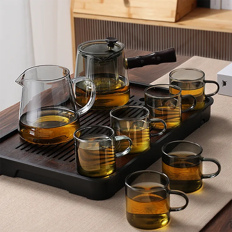 泡茶壶2025新款茶壶泡茶专用侘寂风茶器套装窑变结晶茶具套装