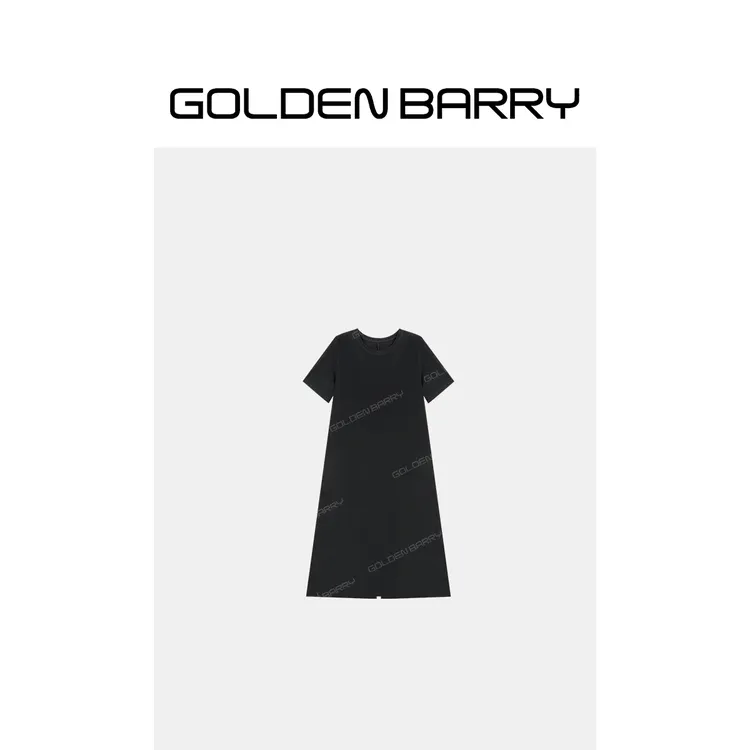GOLDENBARRY｢小空调｣简约显瘦垂感醋酸连衣裙GB060713014