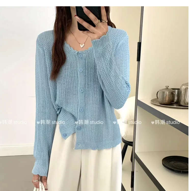 7881女半开领落肩袖长袖纯色常规毛针织衫宽松型