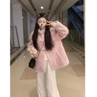 【李李】"韩流来袭”新款冬季休闲女士羊毛外套 8962