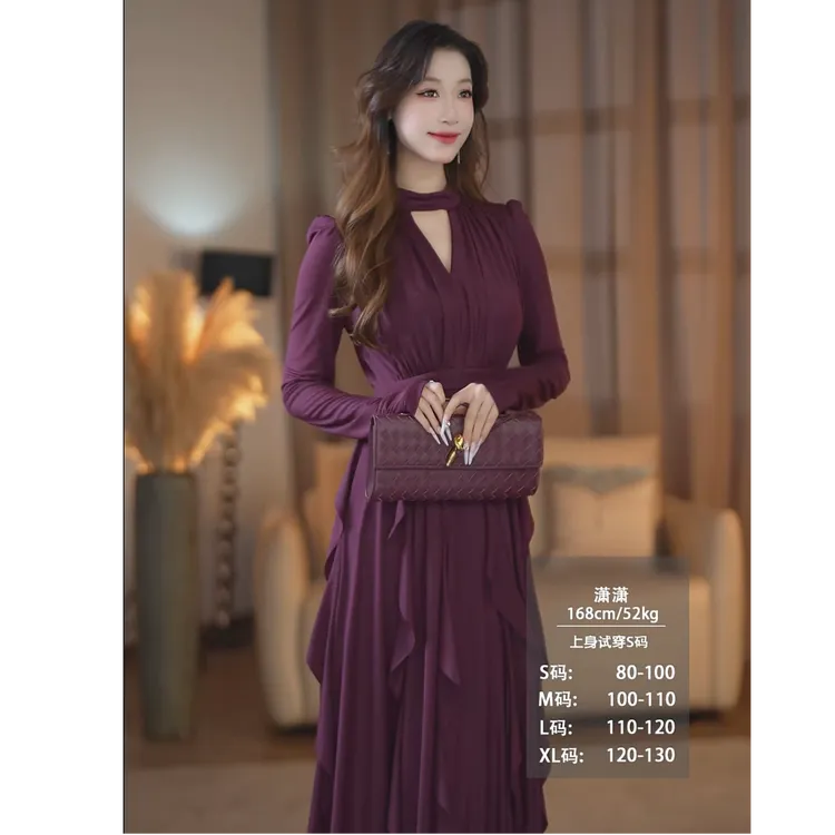 【潇潇】轻萤漫舞 法式新款显瘦气质小众设计连衣裙-MS20048