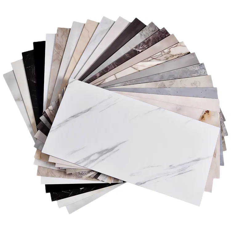 仿大理石瓷砖PVC墙贴纸自粘防水厨房卫生间墙面翻新客厅遮丑墙贴