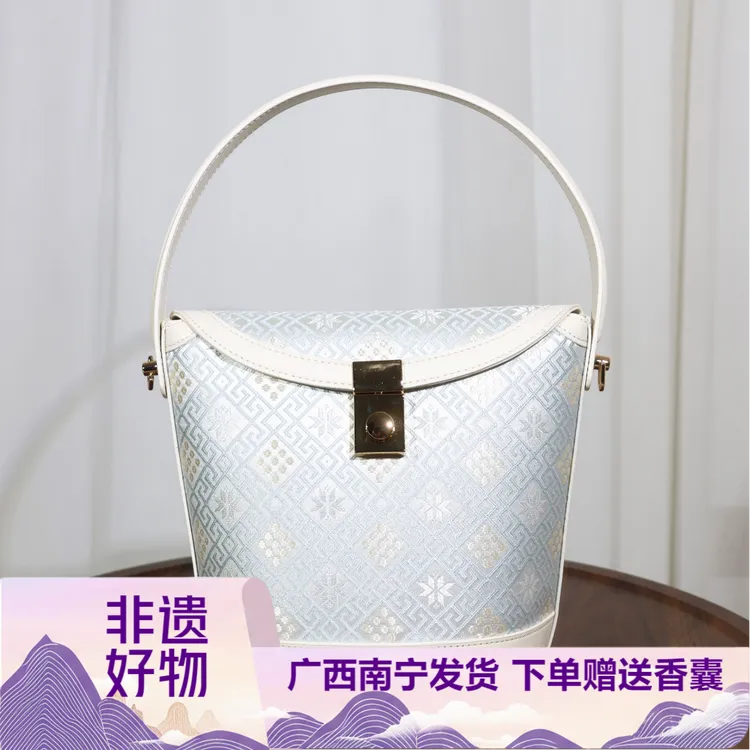 特惠福利【水桶包】国风轻奢小众上班通勤百搭新款壮锦包包