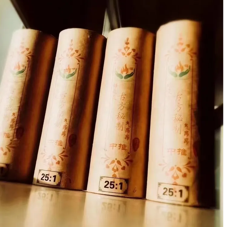 中推艾产品25:1 比例粗细都有艾绒一公斤袋装艾条盒单支纯手工做 