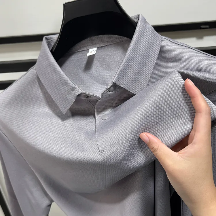 Zero Degree North高品质丝光棉长袖POLO衫男士秋季新款休闲上衣