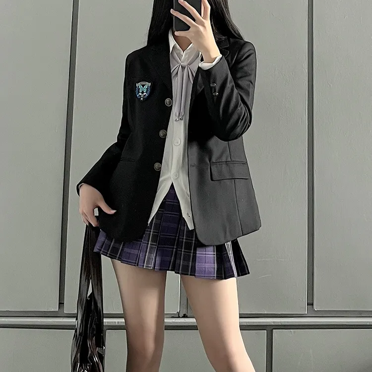 【JK西装升级版】三粒扣jk西服校供学院风修身百搭秋冬外套日系学生