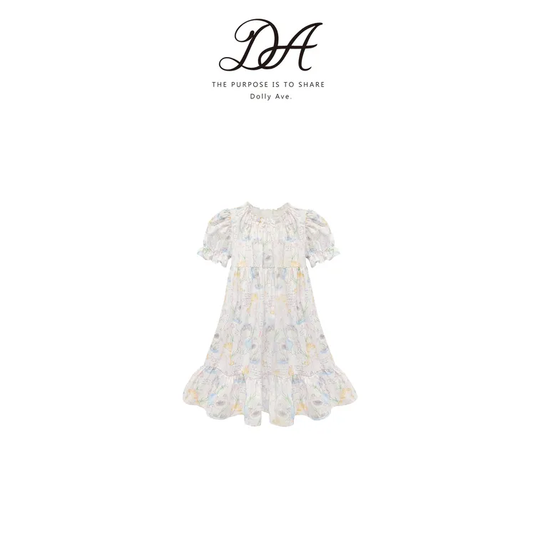 【现货】Dolly Ave「少女系列」定制100%棉环保水印花度假风连衣裙