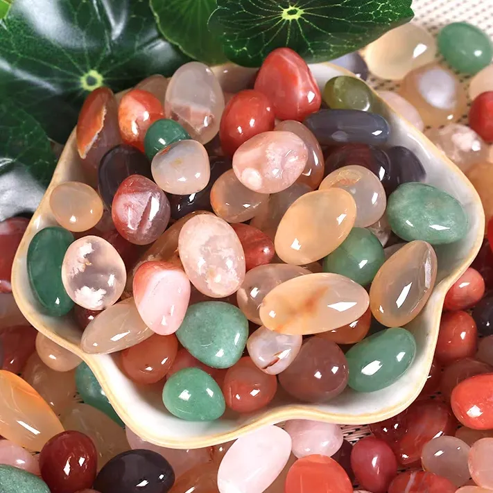 五彩石南京雨花石原石天然鹅卵石多肉铺面石鱼缸花盆栽石子小石头