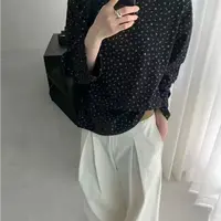 0333·小碎花 SY# 东大门韩代磨毛小碎花圆领打底上衣•