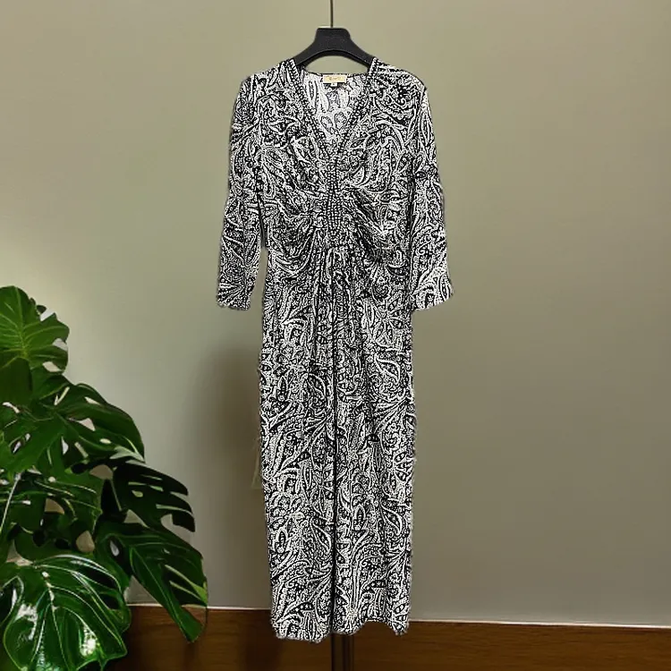 领美和韵L251022新款时尚气质女装显瘦连衣裙遮肚子妈妈装上档次