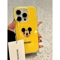 黄色米奇英文适用iphone17promax手机壳苹果16/13/安卓华为