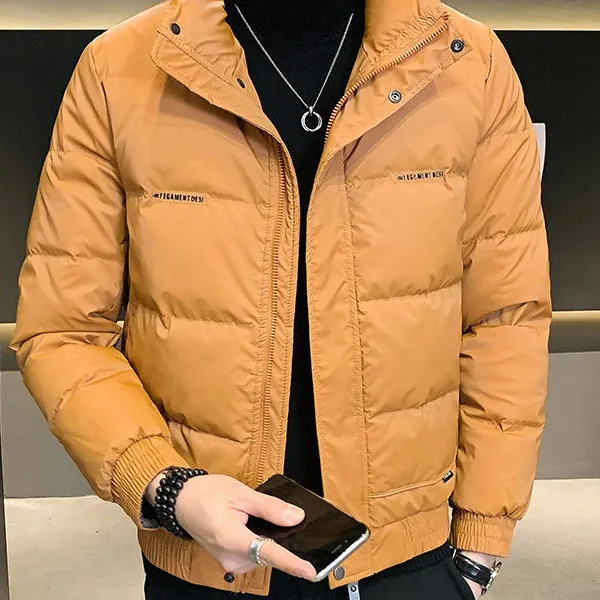 男士羽绒服短款痞帅冬季轻薄潮牌保暖2025年新款潮流修身纯色外套