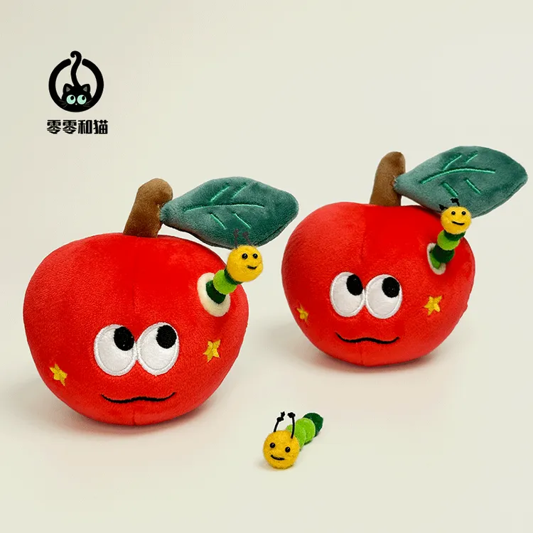 零零和猫原创爆款惊喜红苹果挂件毛绒钥匙扣包挂件送女友生日礼物