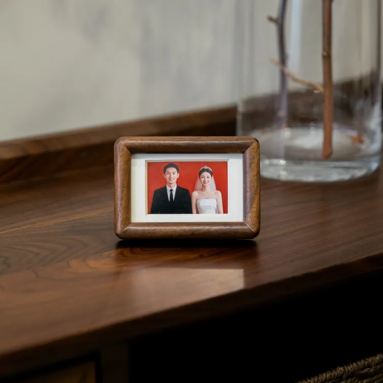 结婚照迷你实木相框小摆台3寸4寸5寸拍立得diy定制照片打印