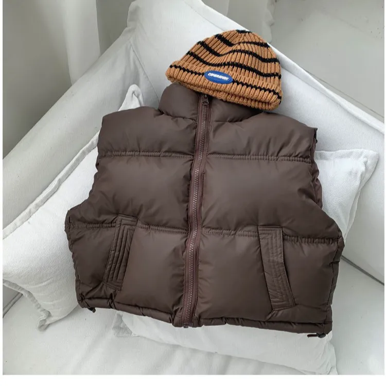 免洗儿童马甲冬款加厚加厚棉2024新款男女童仿小羊皮保暖外穿背心