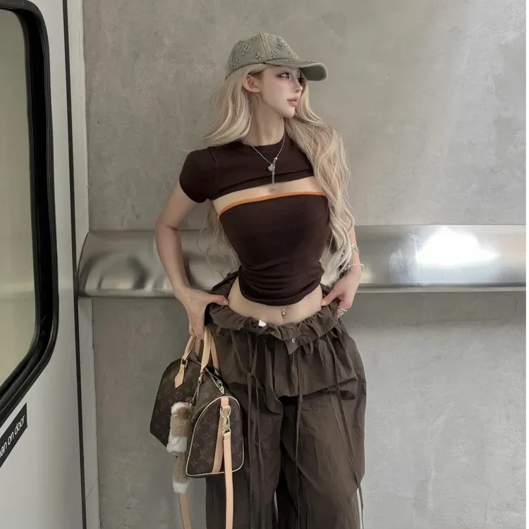 2025夏季新款时尚打底上衣气质显瘦洋气休闲百搭性感辣妹外穿上衣