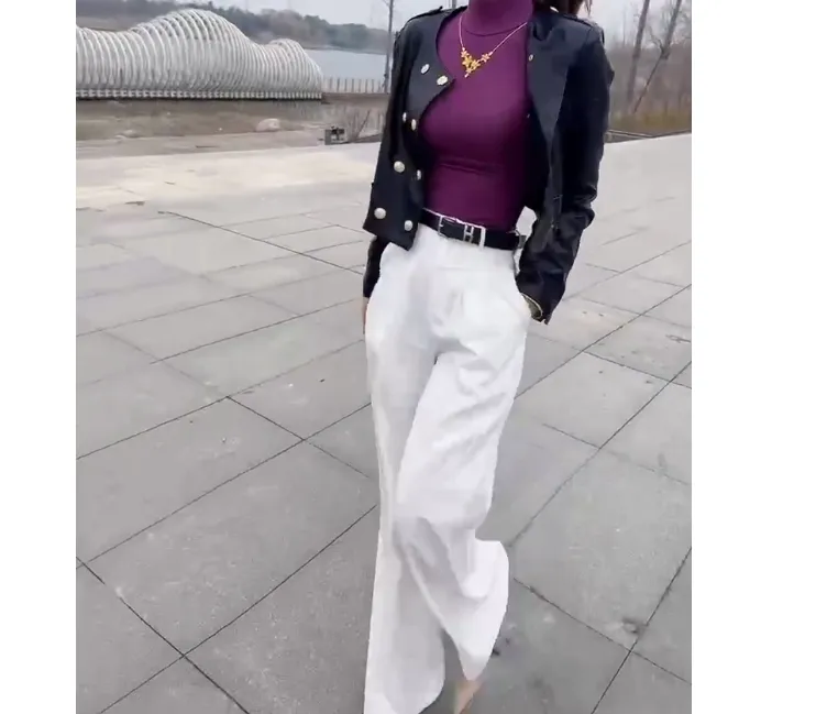 2025春季新款时尚女装网红气质爆款赫本风外套裤子女～
