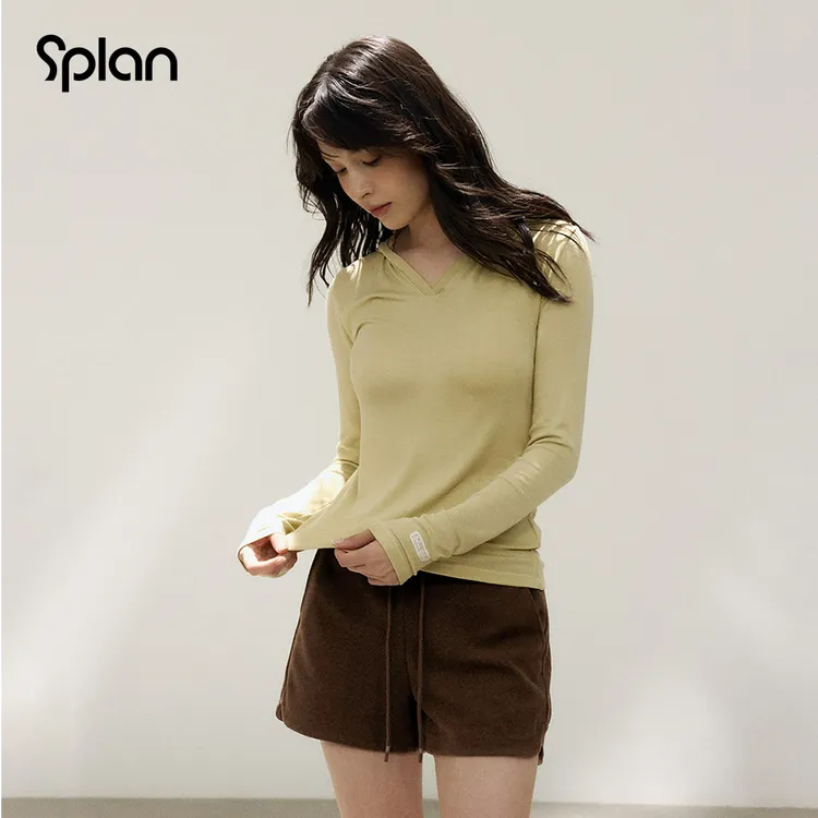 【秋冬新品】SPLAN 柔软薄款显瘦连帽通勤长袖 背心 25184 25662