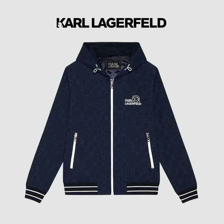 【官方男装】KARL LAGERFELD卡尔拉格斐休闲连帽夹克M26Z1404