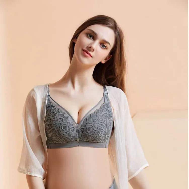 1926买一送一霞琪孕妇哺乳内衣聚拢防下垂超软模杯蕾丝