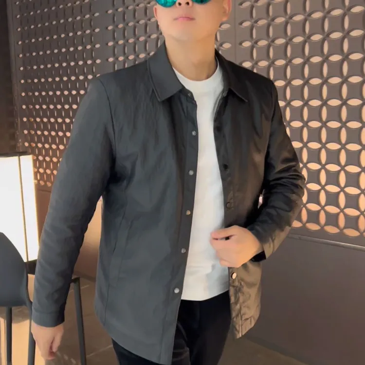 06666男士新款休闲时尚百搭薄棉外套