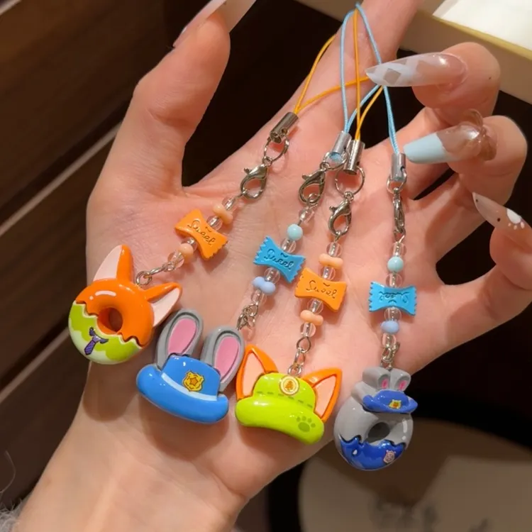 卡通疯狂动物城朱迪尼克挂件少女包包糖果挂件手机绳情侣挂饰礼物