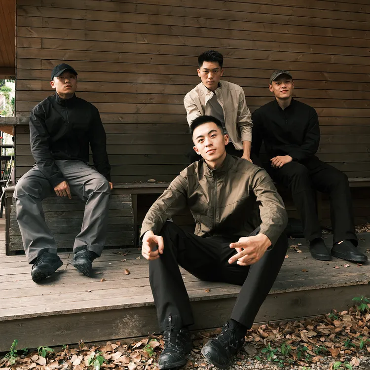 GTAL25AW美式荒野夹克休闲立领纯色机能风拼接户外基础长袖外套