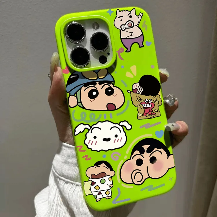 奥菲顿搞怪嘟嘴小新适用iPhone16/15promax苹果14/13果冻12手机壳