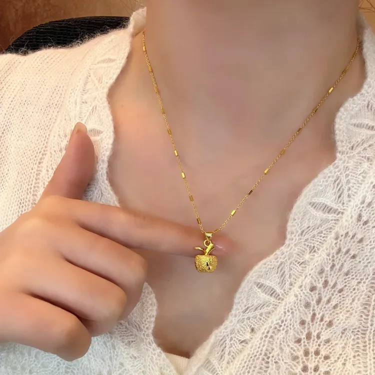 【星光链+平安果】新中式苹果项链女平安果锁骨链圣诞节精美坠链