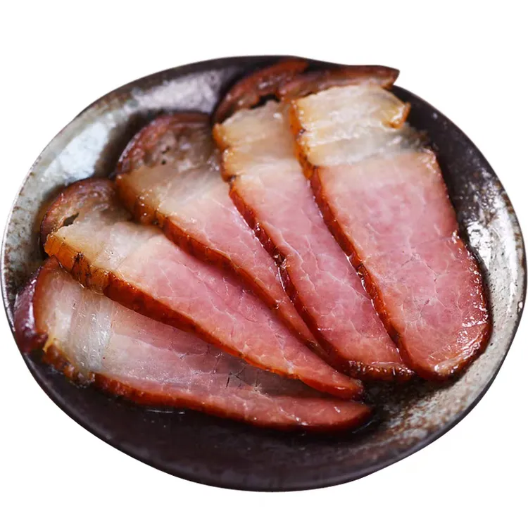 农家柴火烟熏腊肉传统工艺后腿五花肉腌肉餐饮食材