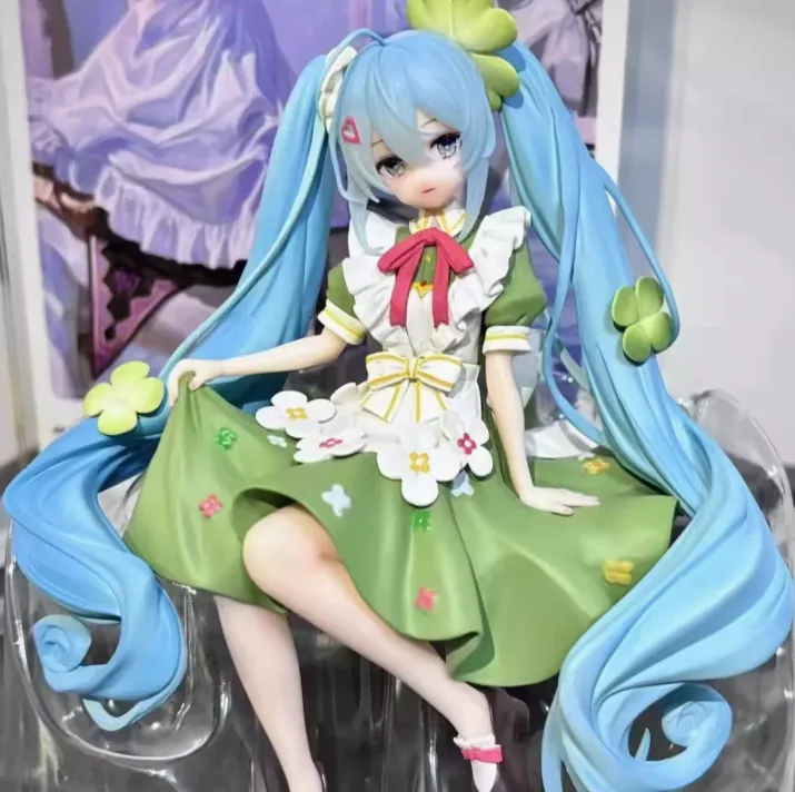 初音未来手办四叶草花仙子初音美少女模型摆件机箱装饰潮玩动漫