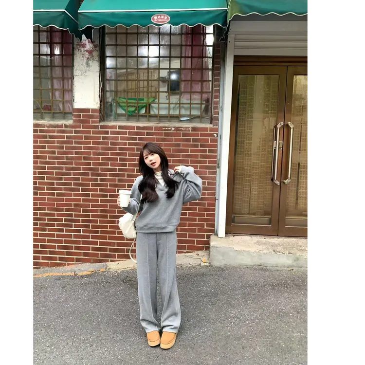 YOMI小个子【拉夫腔调】拉夫极简风套装气质休闲冬季显白显瘦