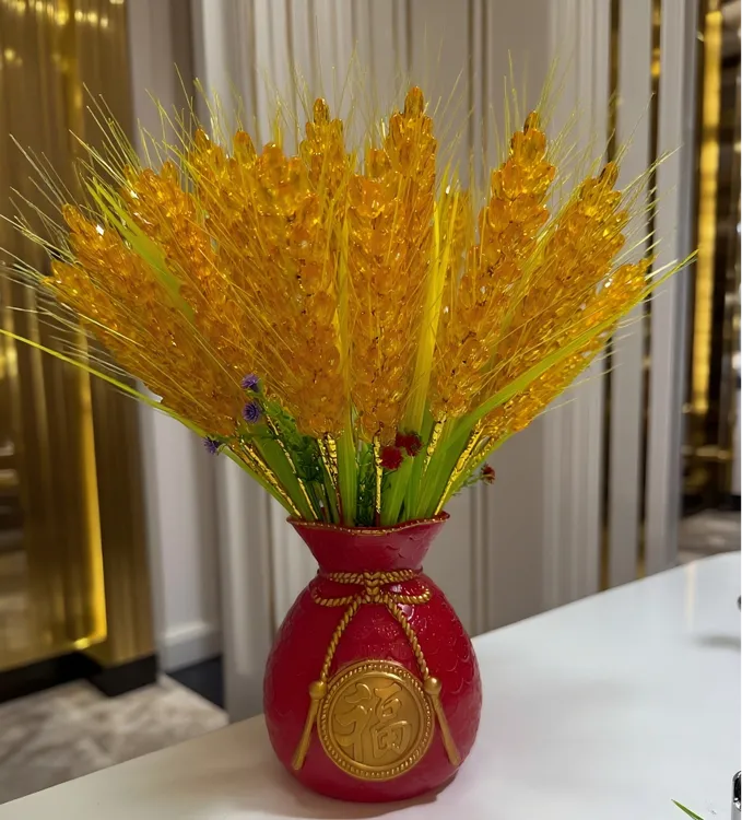 【送福袋花瓶】新款高端仿水晶麦穗 DIY手工制作材料包高档摆件