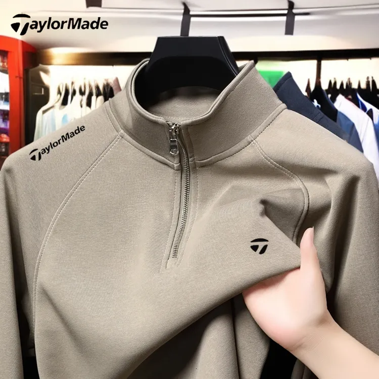 Taylormade泰勒梅秋冬新款男士立领半拉链长袖高男生衣服高级感