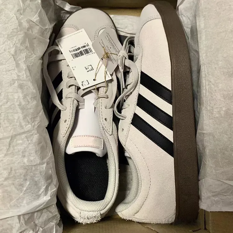 官网正品三杠德训鞋休闲男款板鞋2025新款平底小众阿甘鞋莆田女鞋