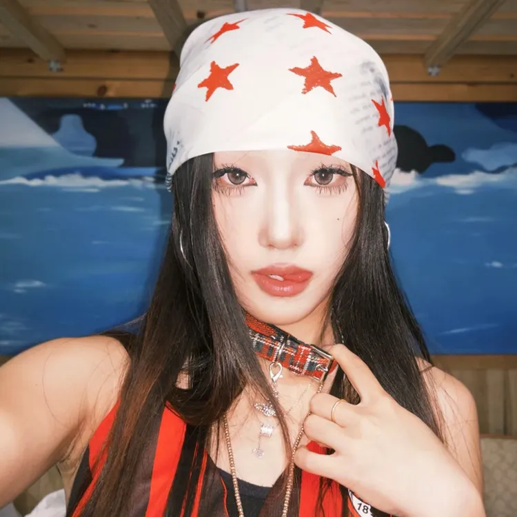 自由女神星星美式复古方巾2025年春夏新款丝巾女百搭裹胸搭配头巾