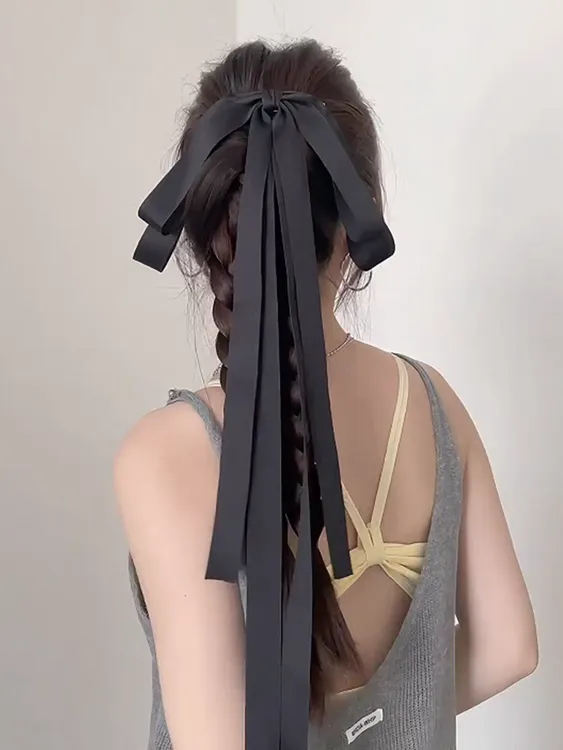 发夹蝴蝶结气质百搭复古发饰欧若智性风温婉风芭蕾风流浪丹宁风