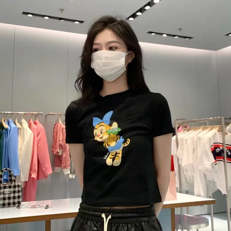 99新 MIU MIU/缪缪 迪士尼联名老虎印花短袖/S码/0491